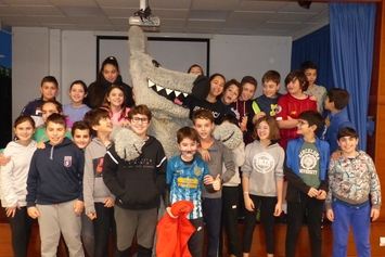 Alumnos de 6� con Orbil