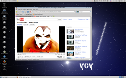 Escritrio con un enlace a youtube