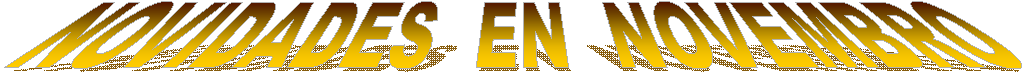 NOVIDADES  EN  NOVEMBRO