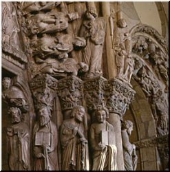 Detalle do P&oacute;rtico da Gloria