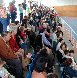 As gradas estaban ateigadas