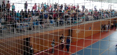 As familias nas gradas