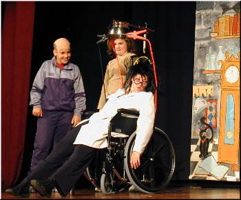 Dr Frankenstein is in the electric chair