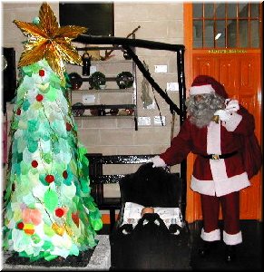 Pap&aacute; Noel no vest&iacute;bulo