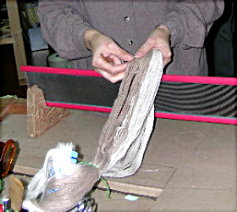 Separando os f&iacute;os para para o prepeiteado