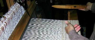 Preparando para pasa-la lanzadeira