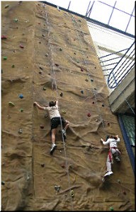 Outro momento da escalada