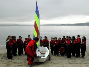 Botando o "Optimist"