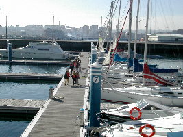 Unha vista da chegada &oacute; peirao