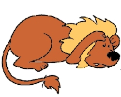 The coward lion
