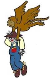 Flying monkey with the scarecrow