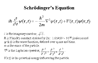 Schrodinger equation  {5 kB}