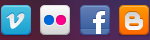Vimeo, Flickr, Faceboock, blog