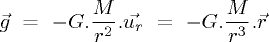 ecuaci�n matematica do campo gravitatorio