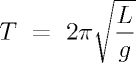 periodo dun pendulo de lonxitude L