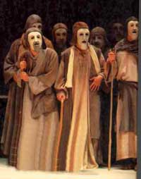 coro tr&aacute;xico dunha representaci&oacute;n teatral moderna