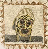 mosaico con m&aacute;scara de teatro