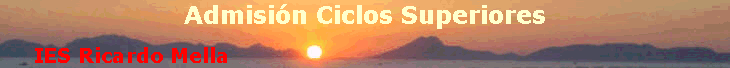 Admisi�n Ciclos Superiores