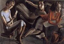 A tertulia.  Obra de &Aacute;ngeles Santos