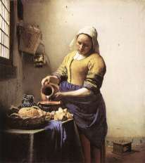 A leiteira. Obra de Vermeer