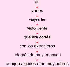 Texto con sucesi&oacute;n de l&iacute;neas cada vez con m&aacute;s texto