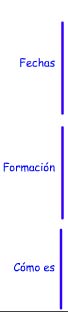 Imagen con los tres apartados del texto: fechas, formaci&oacute;n y c&oacute;mo es