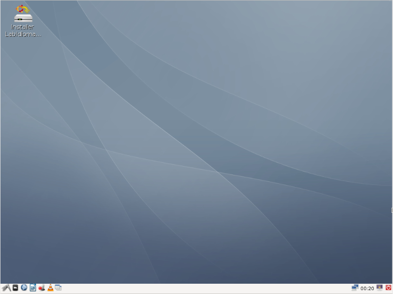 live-cd arrancado: entorno de escritorio