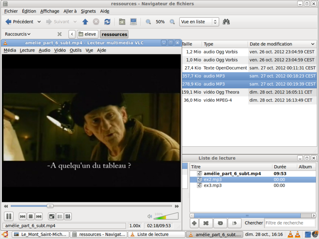 Visionando Amélie con subtítulos