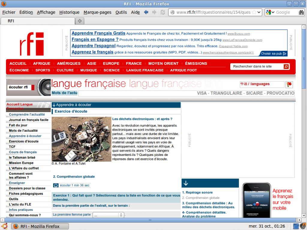 Escuchando la radio online